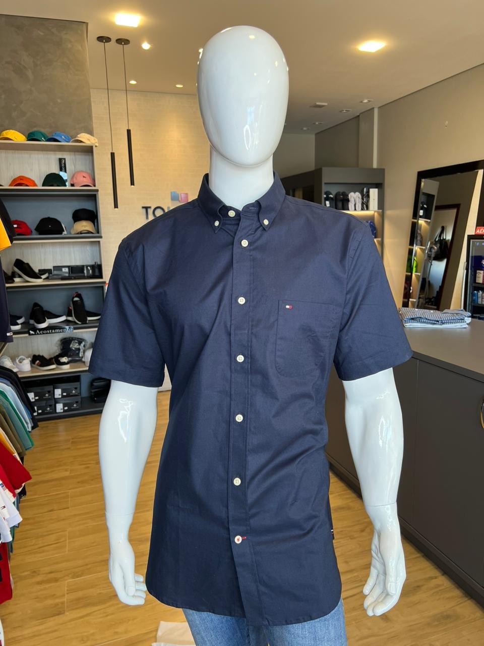 Camisa manga online curta tommy hilfiger