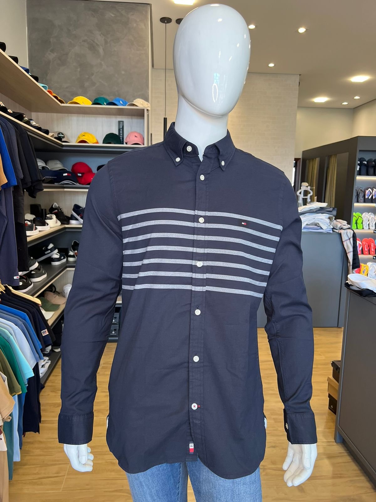 CAMISA MANGA LONGA THFLEX SLIM FIT TOMMY HILFIGER