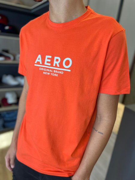 Camiseta Aeropostale Masculino Laranja - Clínica do Tênis