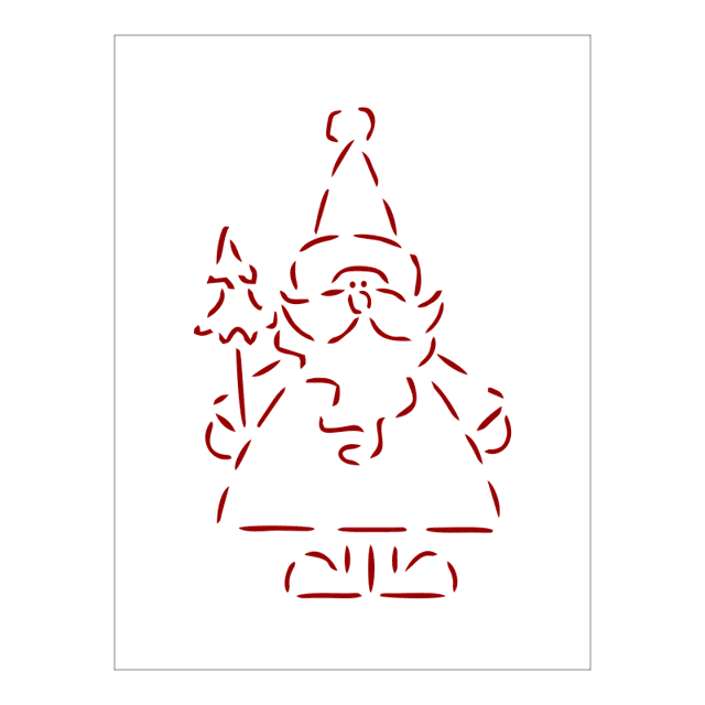 Stencil Papai Noel Natal Ho Ho Ho - 15x20 - Ref 923