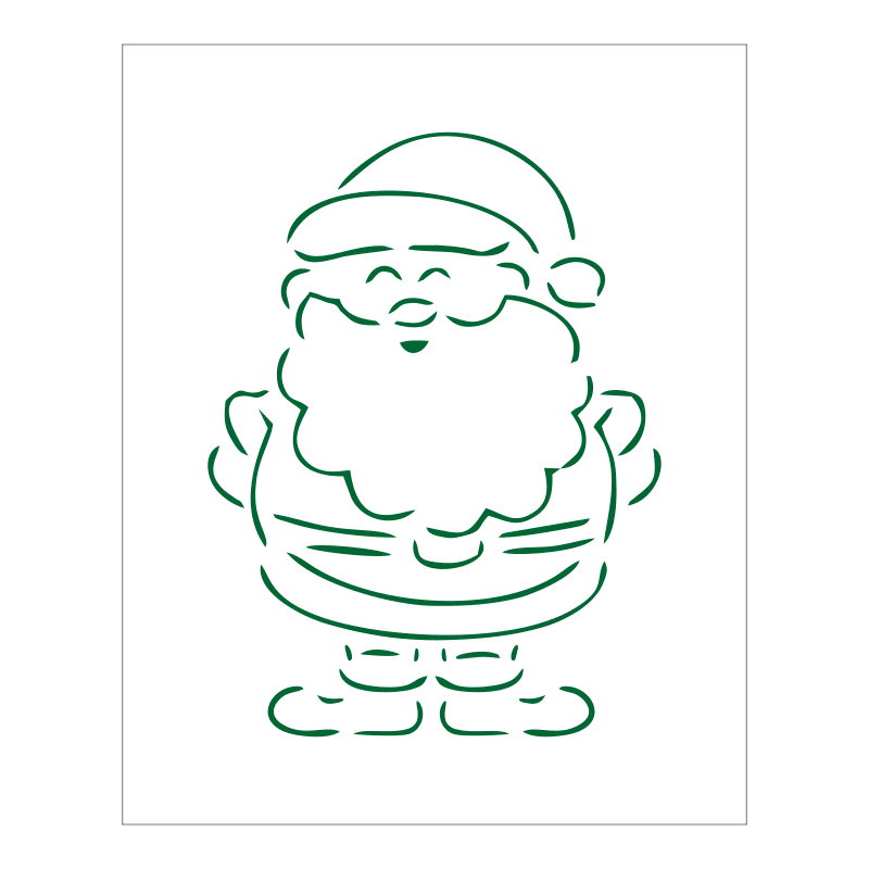 Stencil Papai Noel Natal Ho Ho Ho - 15x20 - Ref 923