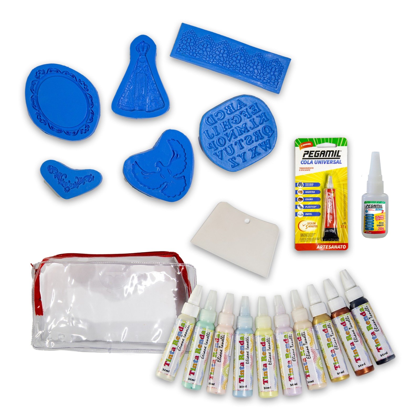 Kit Molde De Silicone Peças De Xadrez Artesanato Resina Doce