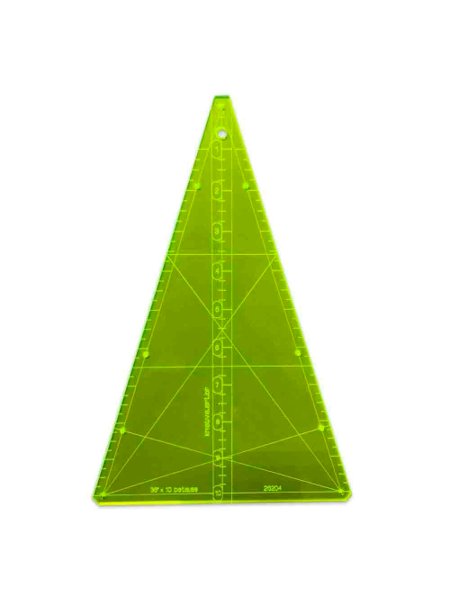 Gabarito Triângulo Kriativa 36 graus x 10 pétalas
