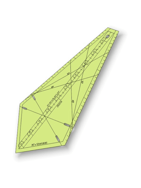 Régua para Patchwork Triângulo Kriativa 12 Pétalas - 30 grausx11"