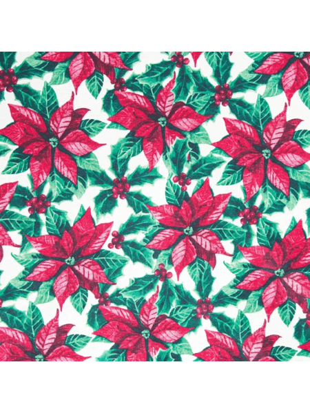 Tecido Tricoline Modena Coleção Natal Ibirapuera Têxtil - Floral