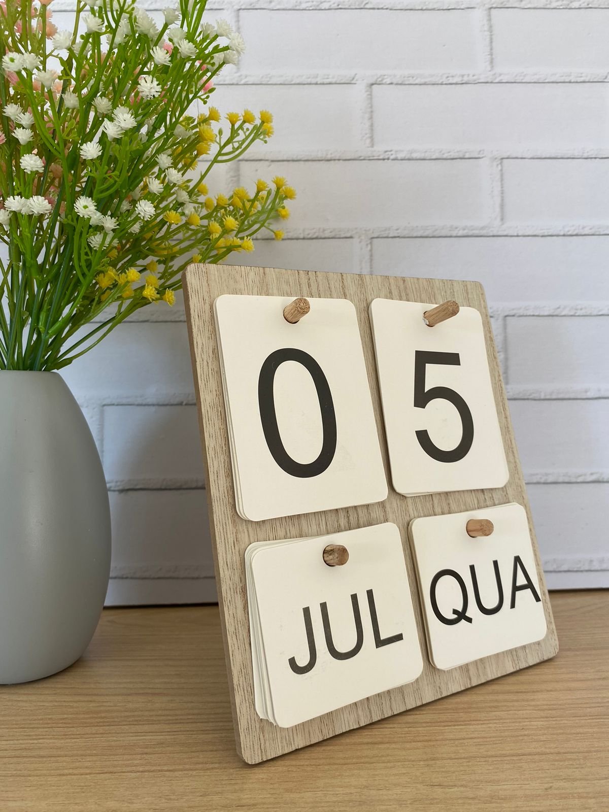 Calendário Permanente Pra Hoje Bege - Mais Amor Store