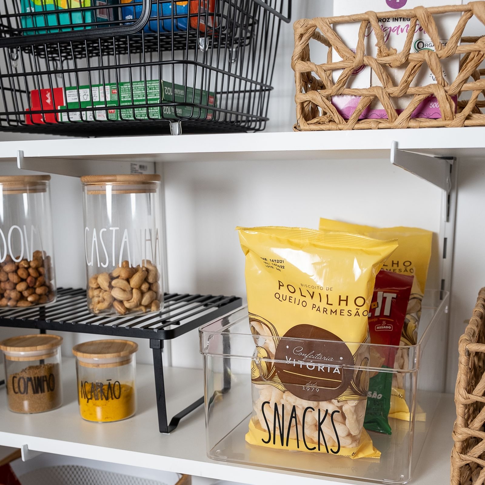 ORGANIZADOR DE DESPENSA SCRIPT - SNACKS | 103 store