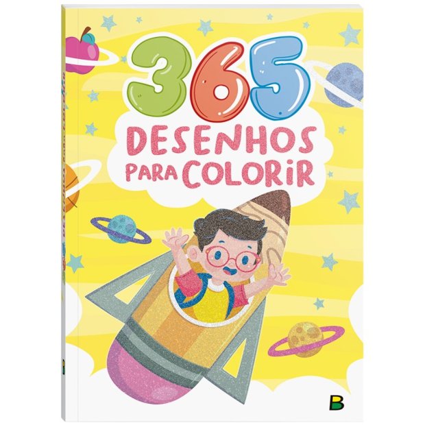 Livro De 365 Desenhos Para Colorir (Capa Azul) Todo Livro – Ref