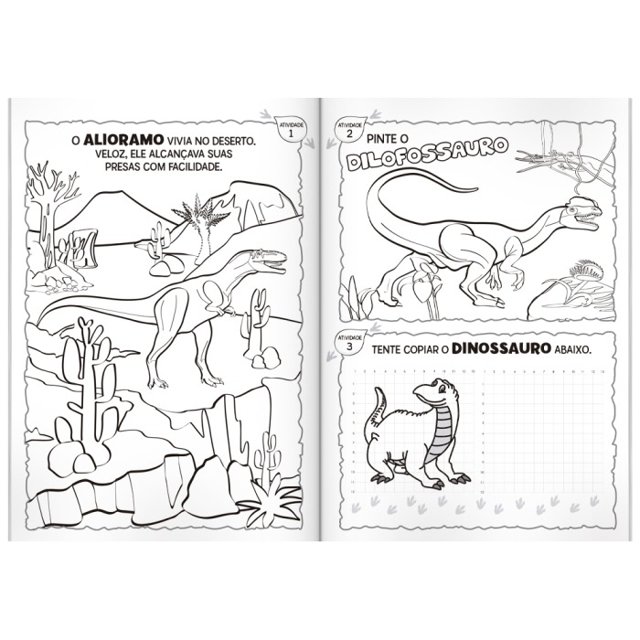 Dinossauros - Livro 365 Atividades E Desenhos Para Colorir