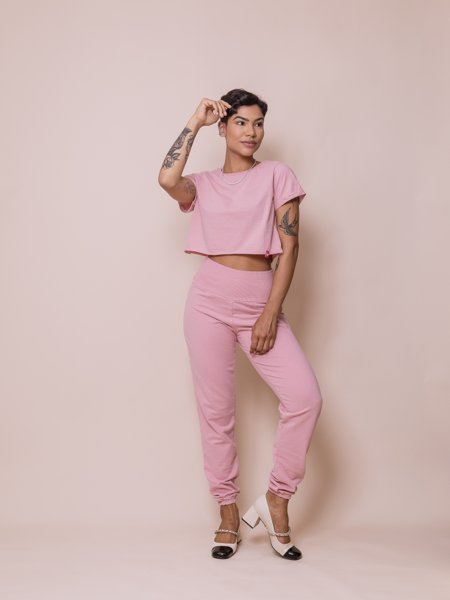 Calça Jogger Love Pink Abrange