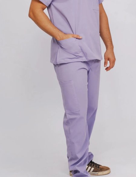 Calça Pijama Cirúrgico Masculina Mallett Lilás