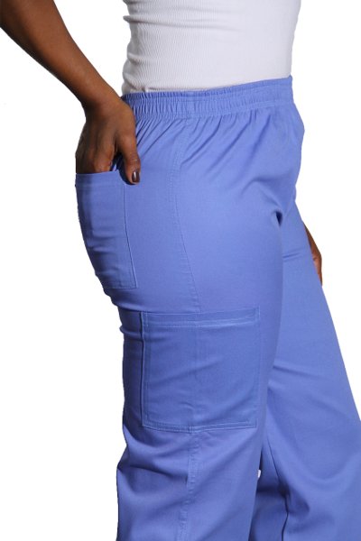 Calça Pijama Cirúrgico Basic Algodão Azul Claro