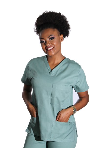 Blusa Pijama Cirúrgico Basic Algodão Verde Musgo