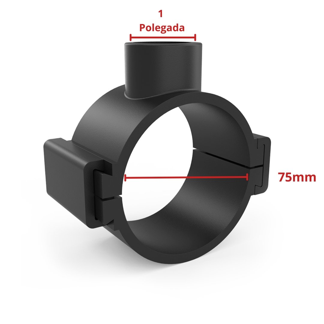 Abraçadeira para Cano 75 mm Rosca 1 pol (Chaveta) | Ordevel