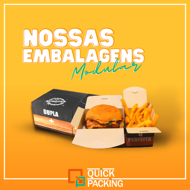 OFERTA, 100 Caixa Hamburguer Tradicional + 100 Caixas Batata Frita