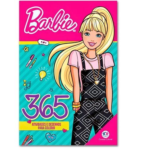 Livro 365 Desenhos P/ Colorir Barbie Magic Kids