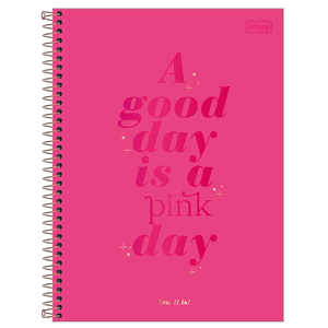 Caderno Espiral Universitário Tilibra Love Pink 10 Matérias