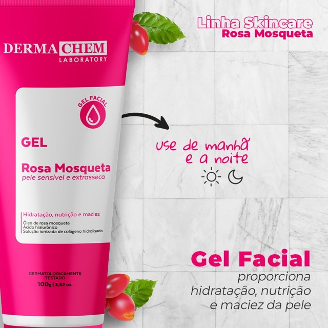 Gel Facial Dermachem Rosa Mosqueta 100g | Grazi Oliver Shop