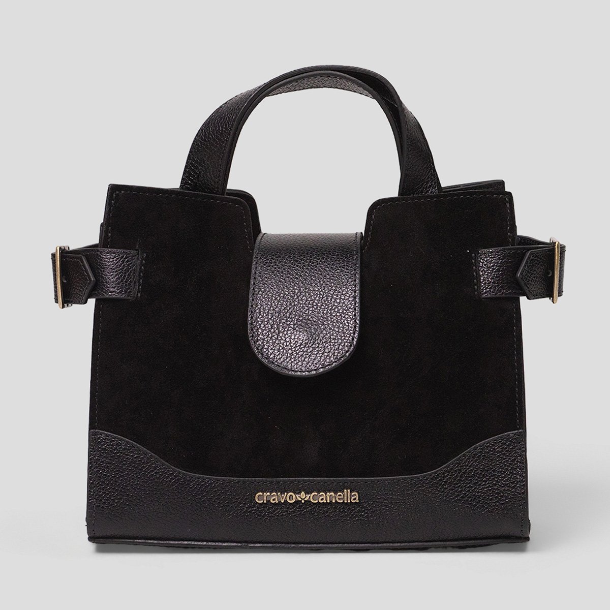 Bolsa de Couro Tote Ayla Preta | Cravo & Canella | Cravo&Canella