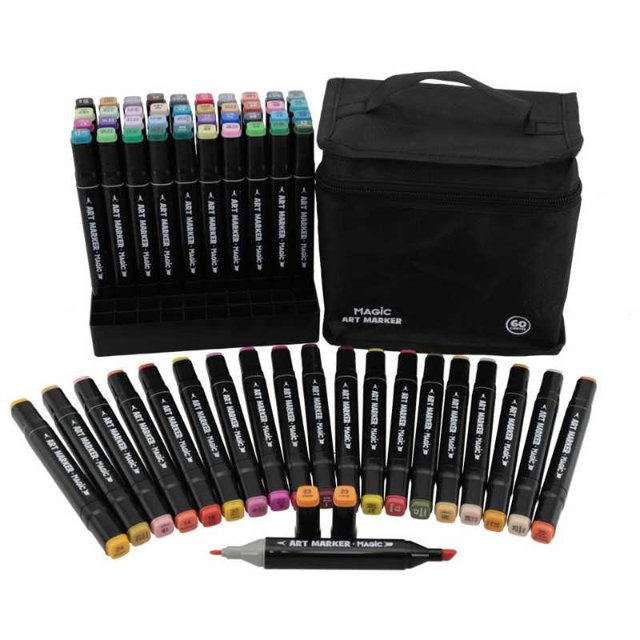 Caneta Marcador Artístico Kit 60 Cores Touch Magic Kids | Donadane