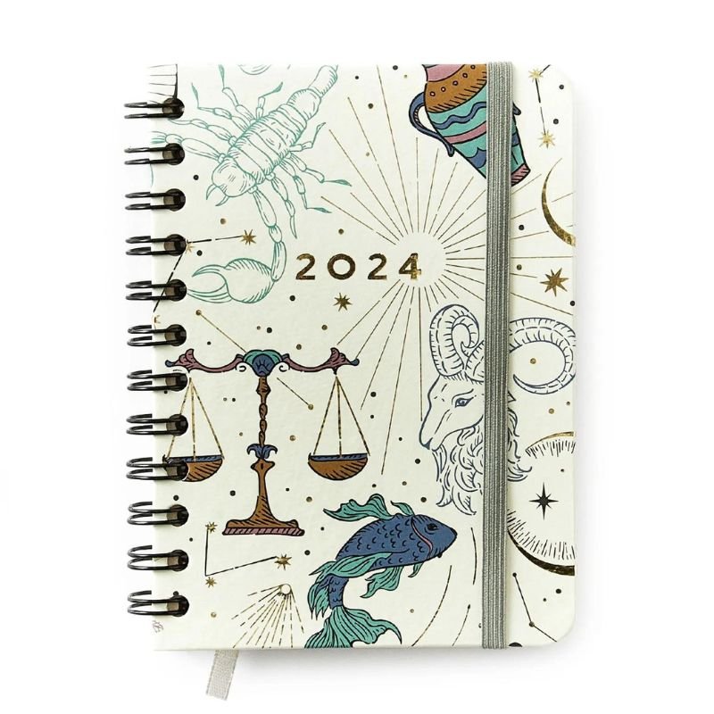 Agenda Planner Wire o 2024 Semanal Astral 11 5x16 Cartas do Zod aco