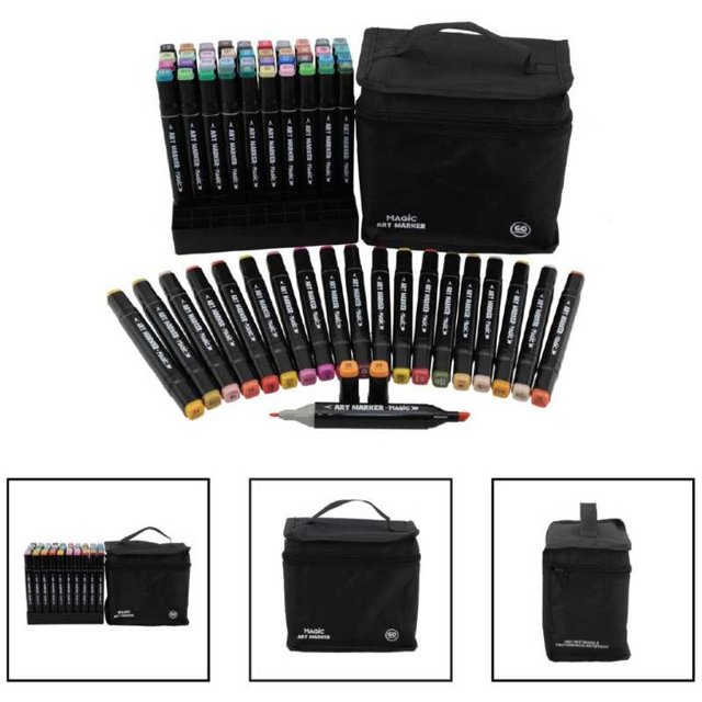 銀エナジーマーカー　5枚セット　E-86 E-60 E-53 E-78 E-56 Caneta Marcador Artístico Kit 60 Cores Touch Magic Kids | Donadane