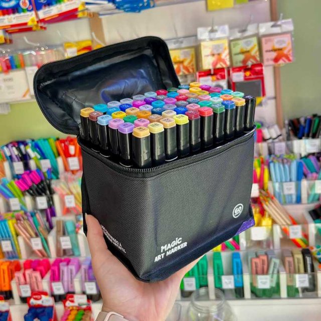 Caneta Marcador Artístico Kit 60 Cores Touch Magic Kids | Donadane