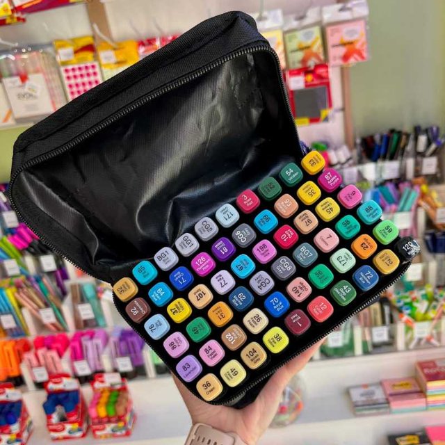 Caneta Marcador Artístico Kit 60 Cores Touch Magic Kids | Donadane
