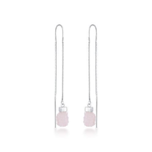 brinco-corrente-dupla-pedra-natural-bruta-quartzo-rosa-prata-925