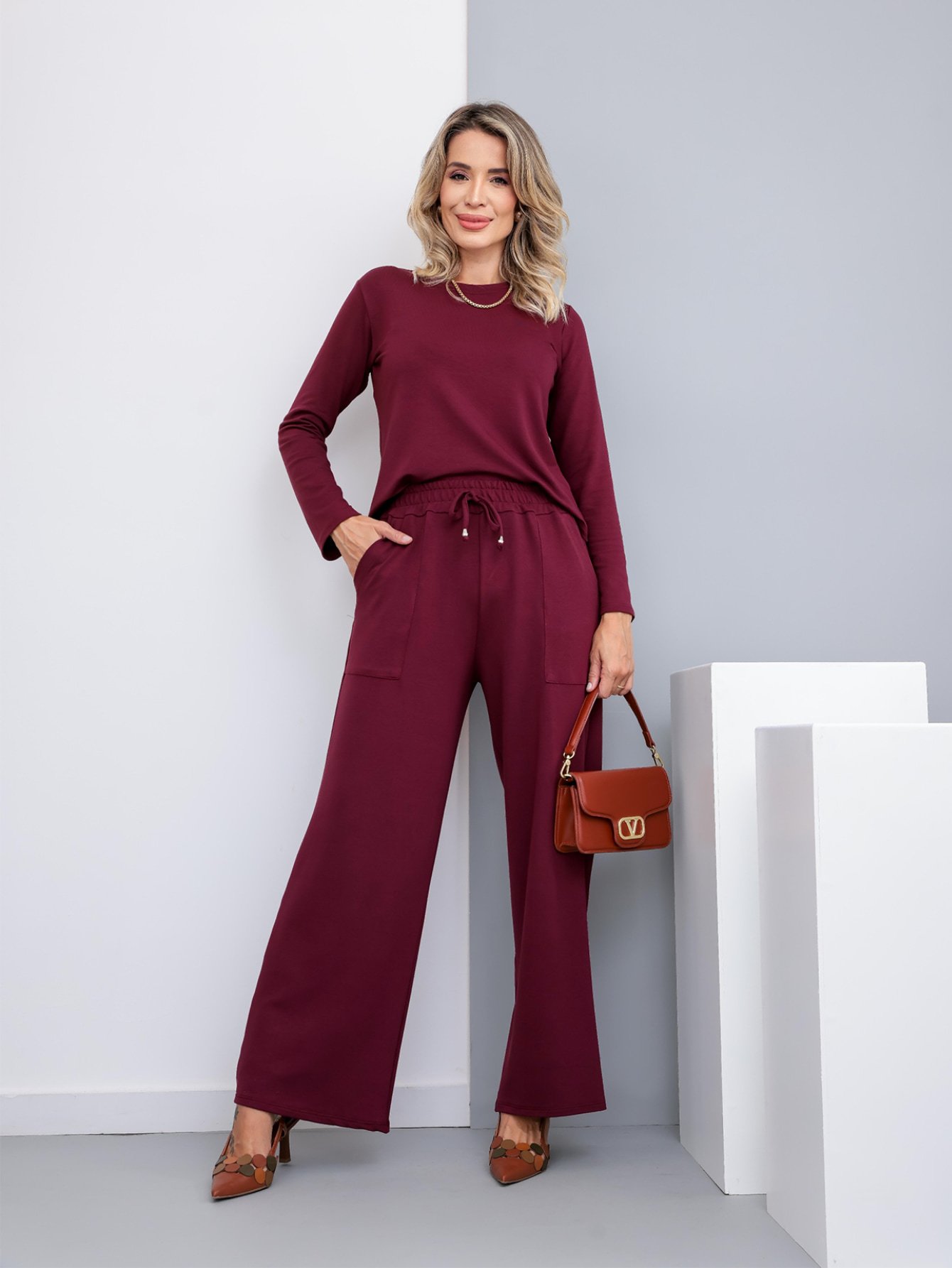Conjunto Pantalona e Blusa Manga Longa Zafine | NANA | NANA