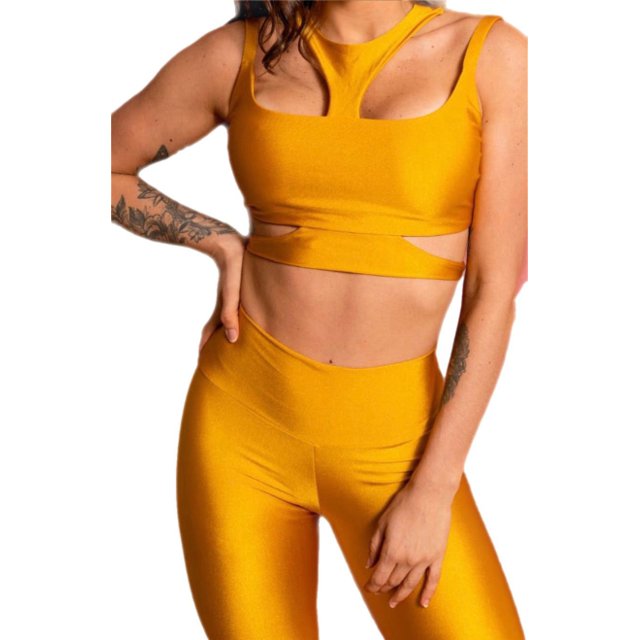 Conjunto Fitness Ana Amarelo