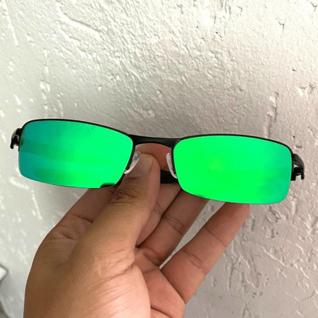 Óculos de Sol Lupa do Vilão Mandrak Verde Armação Toda em Metal Le