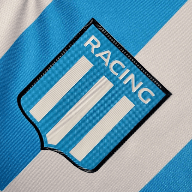 Camisa Racing Club Home 23/24 sn° Torcedor Masculino - Branco e Azul