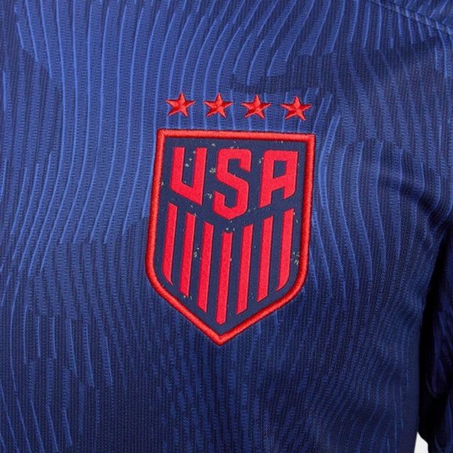 Camisa Nike Estados Unidos II 2023 24 Torcedor Pro Masculina Azul WF GRIFES E SURF