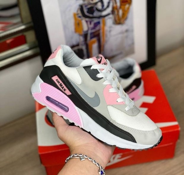 Air max 90 sales feminino rosa bebe
