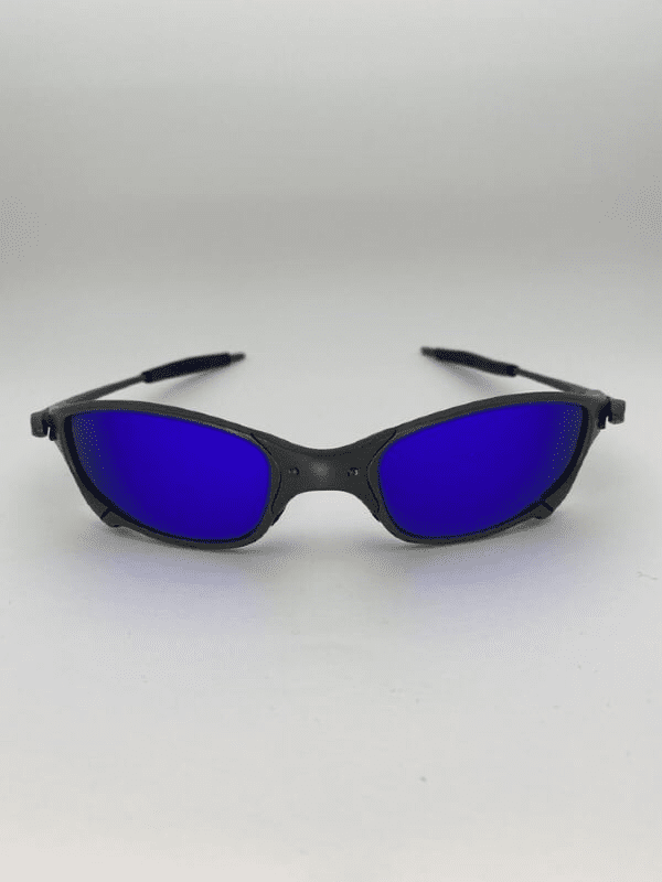 ÓCULOS DE SOL OAKLEY JULIET - LENTE AZUL DARK BLUE ARMAÇÃO CINZA oakley  9025DB1