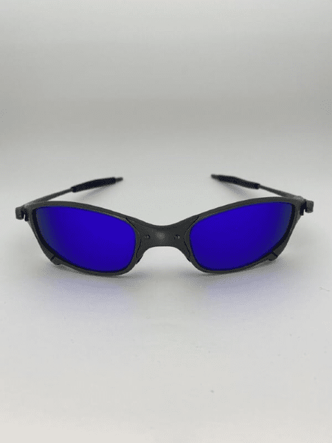 ÓCULOS DE SOL OAKLEY JULIET - LENTE AZUL DARK BLUE ARMAÇÃO CINZA