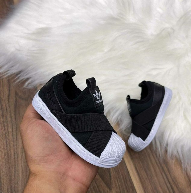 Tenis adidas slip on preto best sale infantil