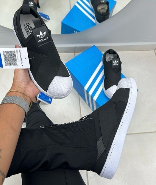 Tenis adidas slip on falso online e verdadeiro