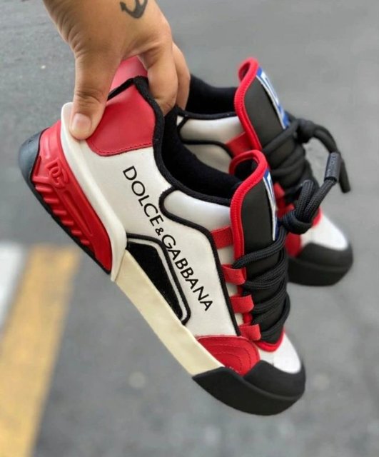 Tenis dolce online gabbana vermelho