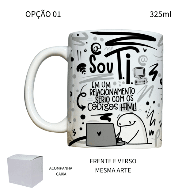 Caneca profissão Flork TI Tecnologia da informação 38