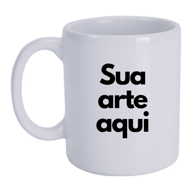 Caneca Branca Personalizada Foto Imagem Logo Arte