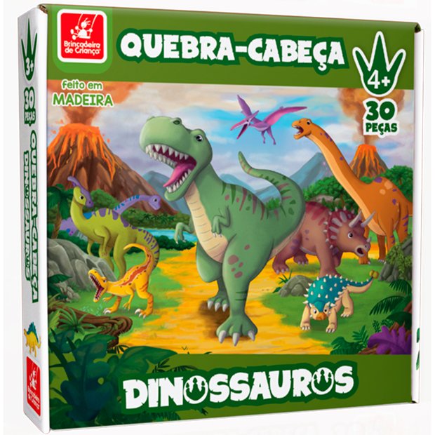 Quebra cabeça dinossauro - 100 peças - Quebra-cabeça - Nina Brinca -  Brinquedos Educativos e Jogos Pedagógicos