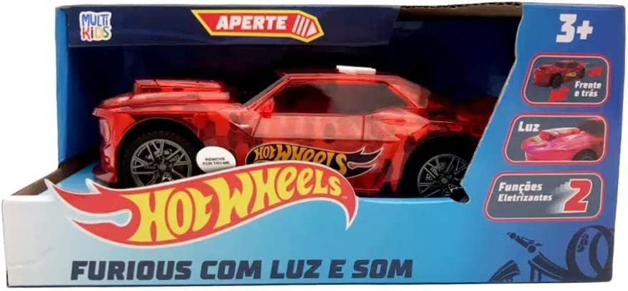 Carrinho Interativo - Hot Wheels - Furious - Vermelho - Multikids