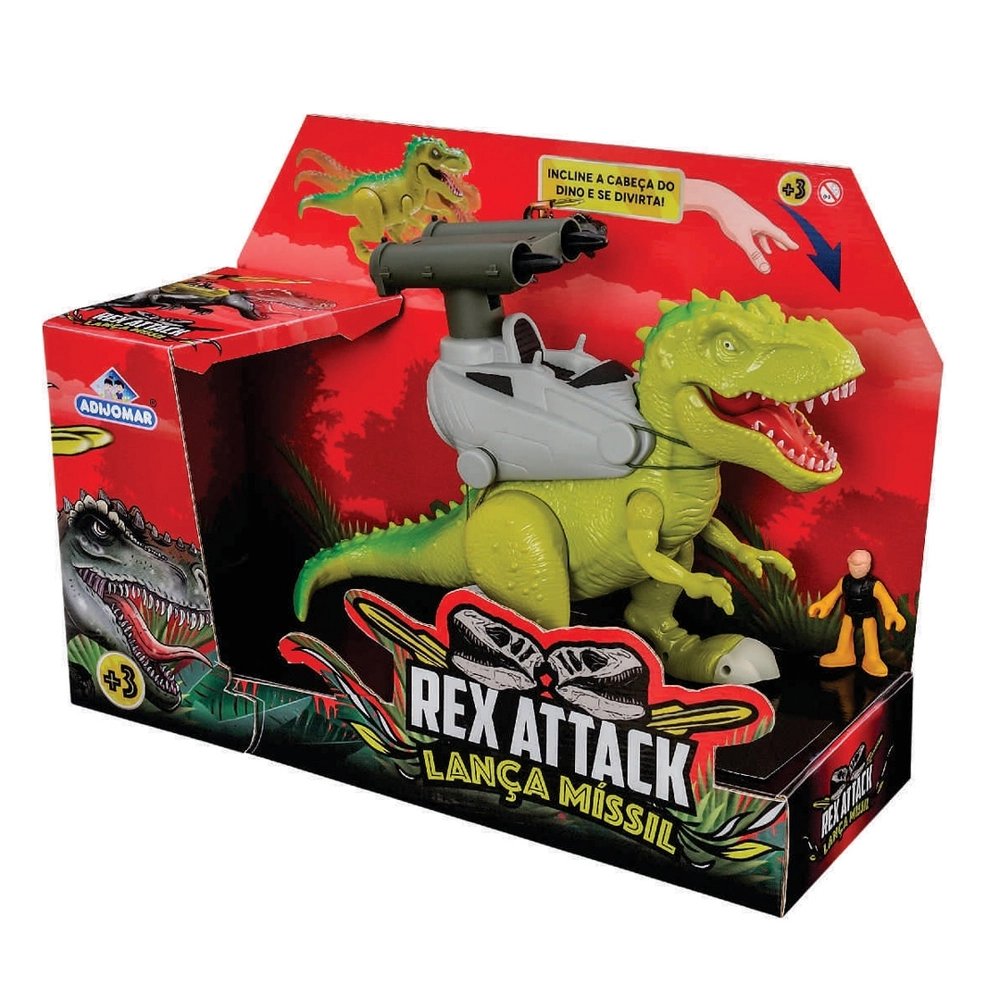 Dinossauro de Brinquedo Rex Attack para Pintura Adijomar