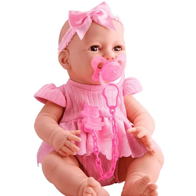 Boneca New Born Faz Xixi Bebê Reborn Com Acessórios Divertoys