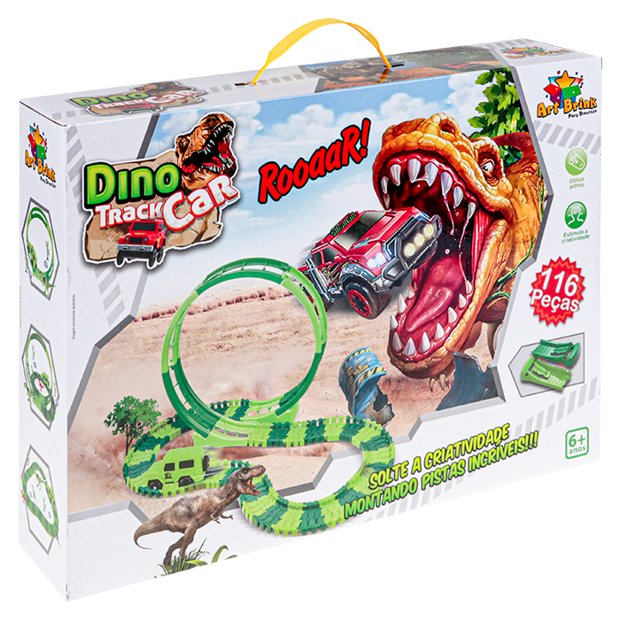 Pista Dinossauro Track Carro Brinquedo Jogo 116 Peças Oferta - Art Brink -  Pistas - Magazine Luiza