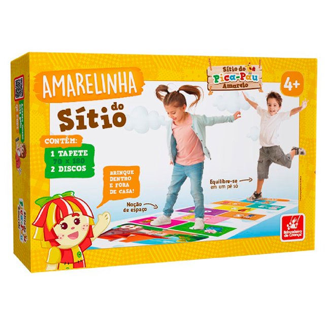 Amarelinha Sítio do Pica Pau Amarelo Jogo Tradicional Brinquedos Educativos  Bambalalão Brinquedos Educativos