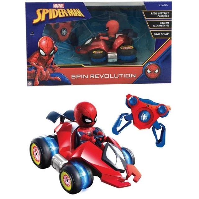 Carro Controle Remoto Ultimate Spider-Man - Candide - nivalmix