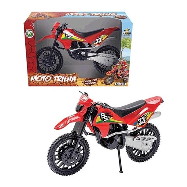 Moto Trilha Infantil Motocross 33 Cm Brinquedo Para Montar